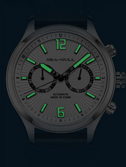 Relógio Seagull Watch Aviation Panda Dial Pilot Watch 816.17.6157